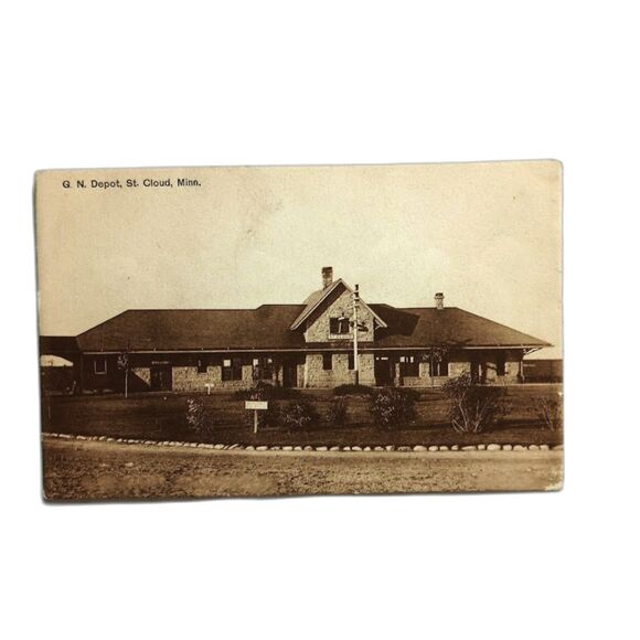 Great Northern Train Depot Postcard St Cloud Minnesota Unposted Early 1900s - Picture 1 of 2